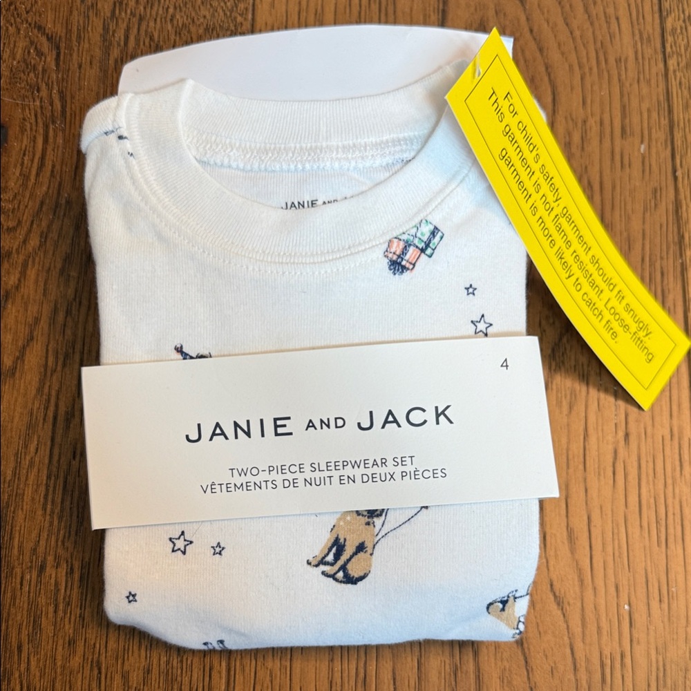 Brand-New Janie and Jack White Two-Piece Sleepwear Set